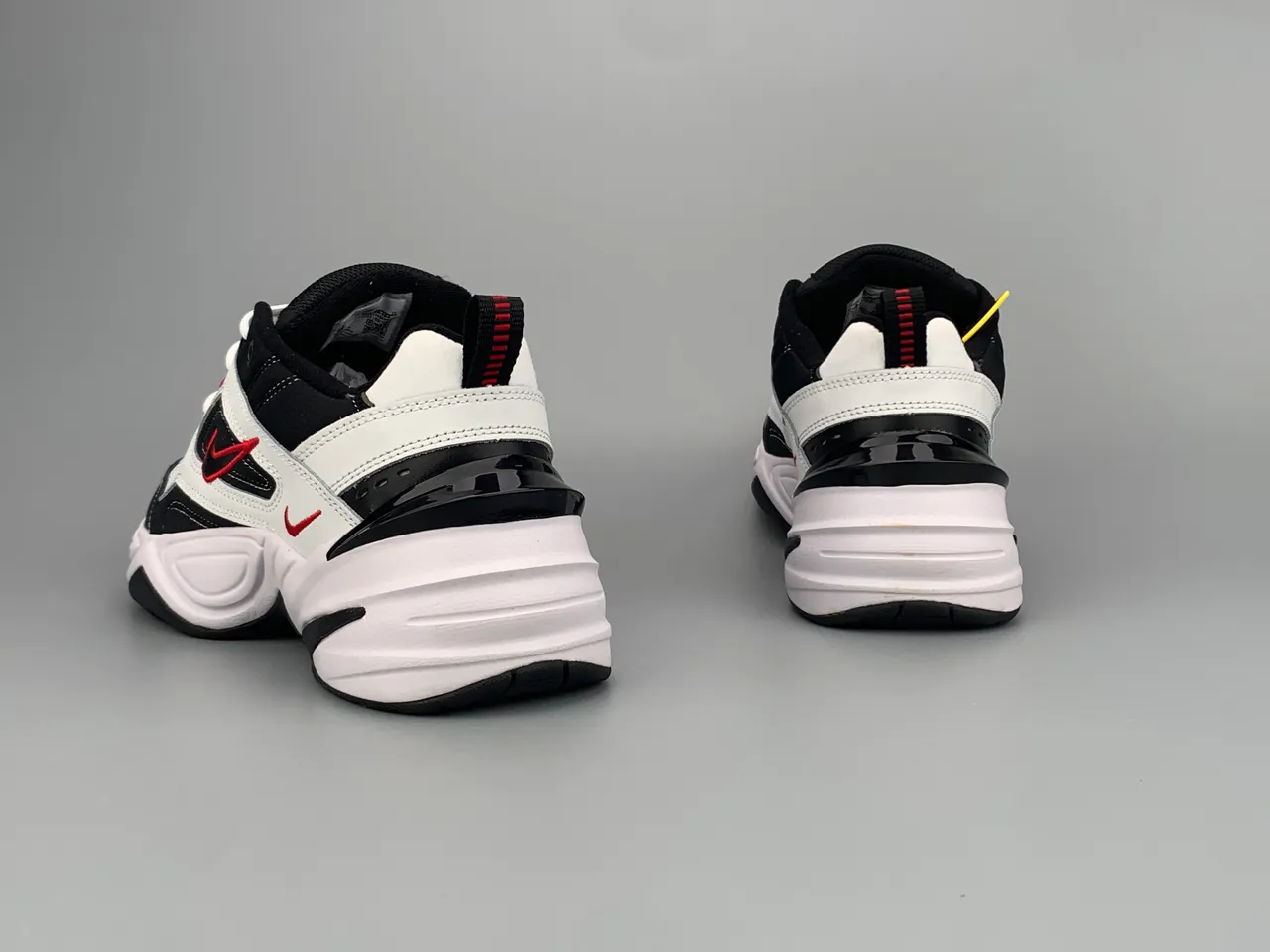 Nike M2K Tekno White Black Red Chunky Sneakers 7