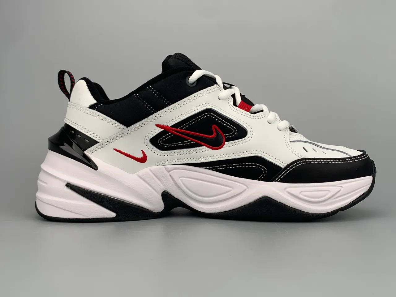 Nike M2K Tekno White Black Red Chunky Sneakers 10