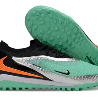 Nike Mercurial Verde Negro Bajo Ajuste de Calcetín Parte Superior Sistema de Cordones Asimétrico Zapatos de Fútbol para Césped