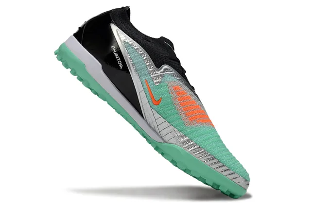 Nike Mercurial Vert Noir Bas Upper en Chaussette Système de Lacets Asymétrique Chaussures de Football pour Gazon 2