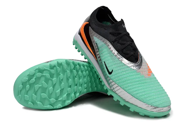Nike Mercurial Vert Noir Bas Upper en Chaussette Système de Lacets Asymétrique Chaussures de Football pour Gazon 4