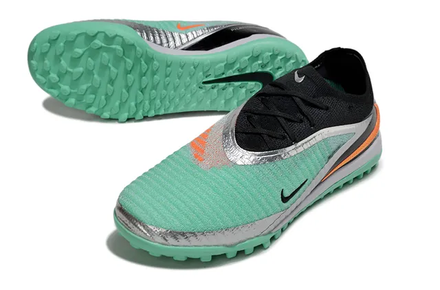 Nike Mercurial Vert Noir Bas Upper en Chaussette Système de Lacets Asymétrique Chaussures de Football pour Gazon 5
