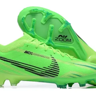 Nike Mercurial Green Black Neon Knit Upper Chevron Graphics Firm-Ground Soccer Shoes