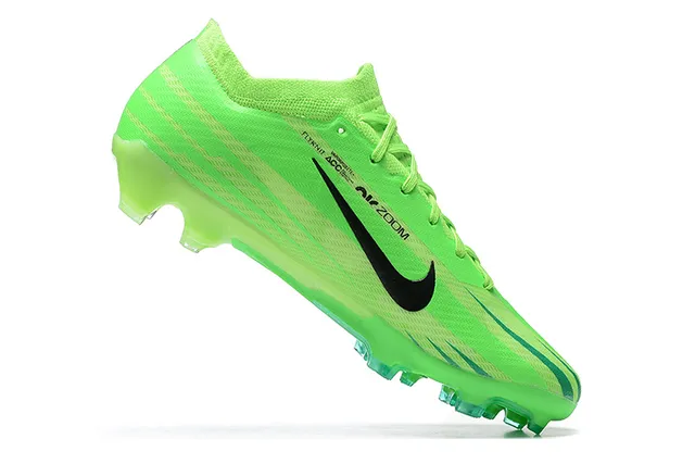 Nike Mercurial Green Black Neon Knit Upper Chevron Graphics Firm-Ground Soccer Shoes 3