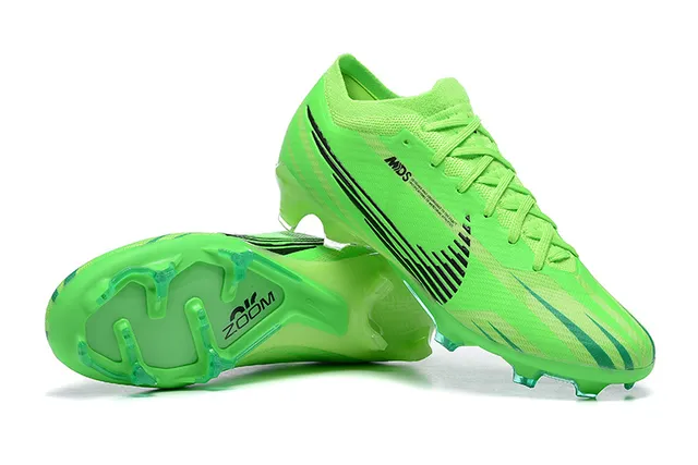 Nike Mercurial Green Black Neon Knit Upper Chevron Graphics Firm-Ground Soccer Shoes 6