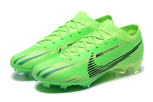 Nike Mercurial Green Black Neon Knit Upper Chevron Graphics Firm-Ground Soccer Shoes 8