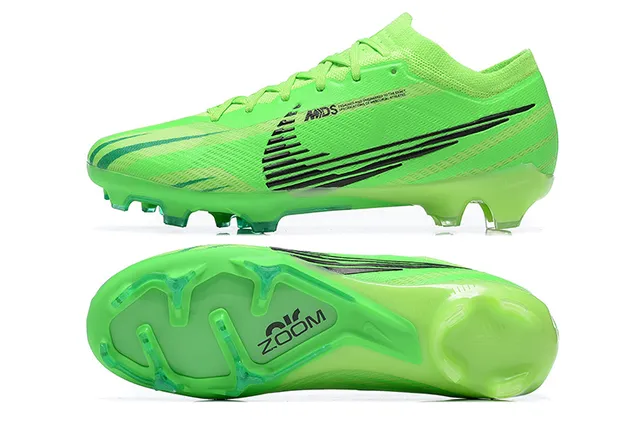 Nike Mercurial Green Black Neon Knit Upper Chevron Graphics Firm-Ground Soccer Shoes 9