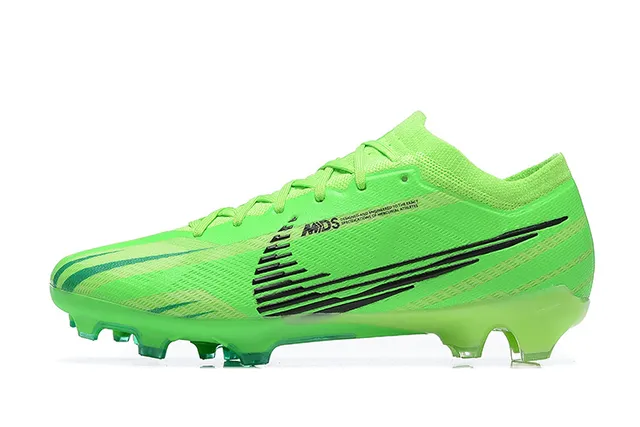 Nike Mercurial Green Black Neon Knit Upper Chevron Graphics Firm-Ground Soccer Shoes 10
