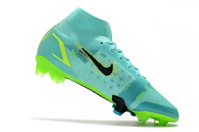 Nike Mercurial عالي القطع Flyknit أخضر ليمون نيون أرض صلبة أحذية كرة القدم 3