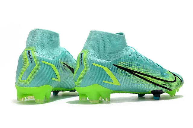 Nike Mercurial عالي القطع Flyknit أخضر ليمون نيون أرض صلبة أحذية كرة القدم 7