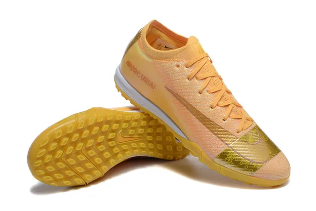 Nike Mercurial Chaussures de football avec empeine en maille orange doré accents métalliques pour pelouse artificielle 6
