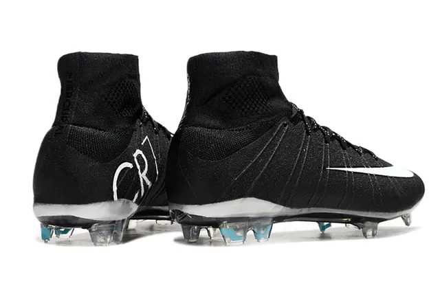 Nike Mercurial Superfly Negro y Blanco Superficie Firme Zapatos de Fútbol 5