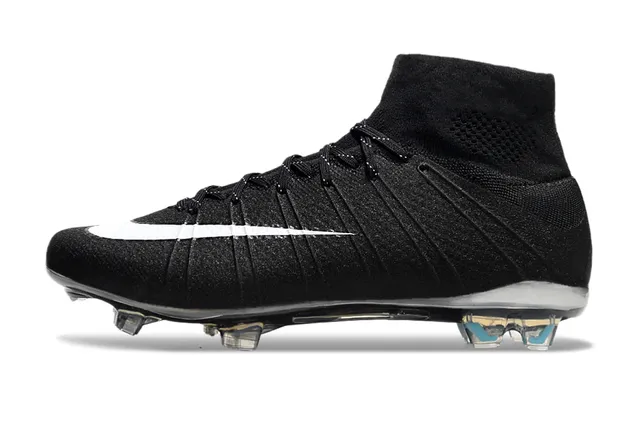 Nike Mercurial Superfly Negro y Blanco Superficie Firme Zapatos de Fútbol 7