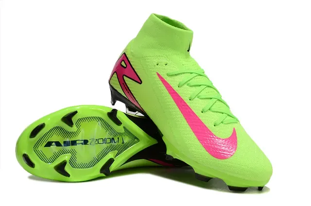 Nike Mercurial Superfly Neon Lime Pink Firm-Ground أحذية كرة القدم 4