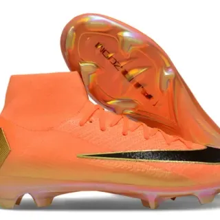 Nike Mercurial Superfly Orange and Gold Firm-Ground Soccer Shoes