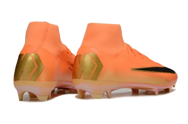 Nike Mercurial Superfly Orange and Gold Firm-Ground Soccer Shoes 5
