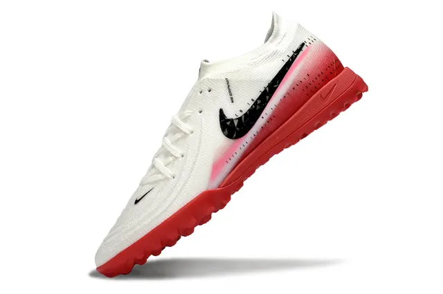 Nike Mercurial Superfly Blanc Rouge haut en tricot bande accentuée gradiente chaussures de football gazon 3