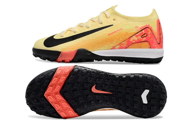 Nike Mercurial Vapor بيج أسود منخفض القطع طبقة اصطناعية أرضية أحذية كرة القدم 15