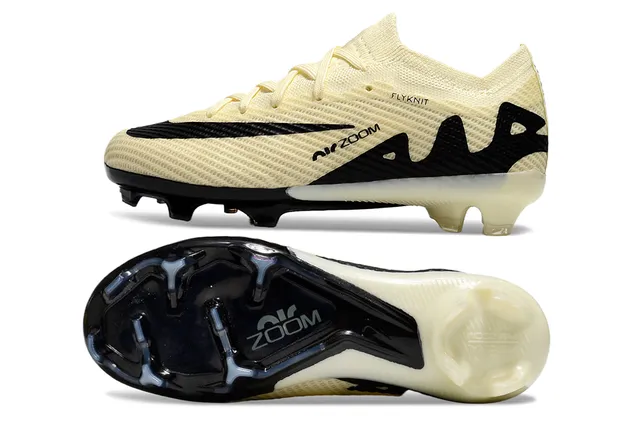 Nike Mercurial Vapor بيج أسود منخفض القطع طبقة اصطناعية أرضية أحذية كرة القدم 18