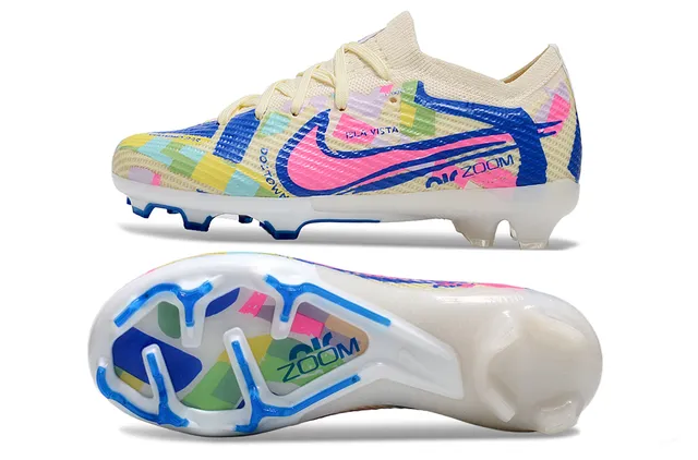Nike Mercurial Vapor بيج أسود منخفض القطع طبقة اصطناعية أرضية أحذية كرة القدم 24