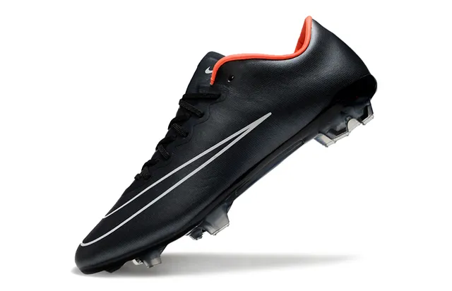 Nike Mercurial Vapor Black Orange Silver Firm-Ground Soccer Shoes 3