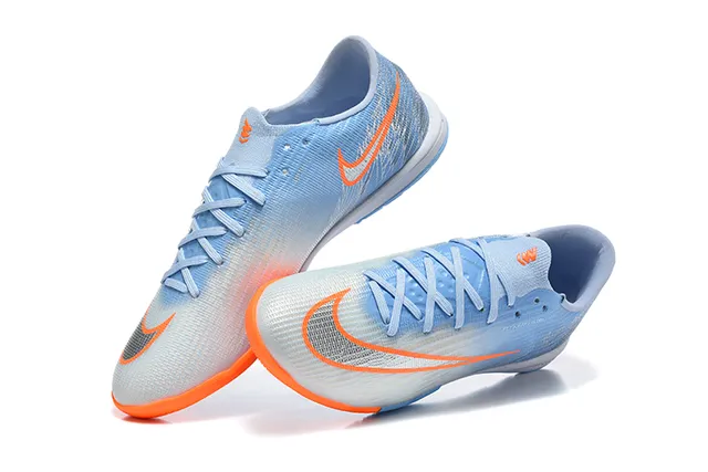 Nike Mercurial Vapor Bleu Orange Basse Haut synthétique Texture gradient Chaussures de football indoor 2