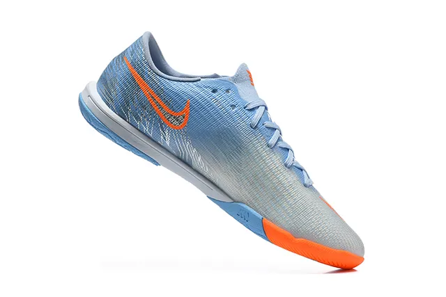 Nike Mercurial Vapor Bleu Orange Basse Haut synthétique Texture gradient Chaussures de football indoor 3
