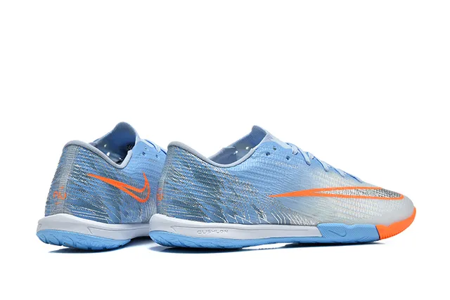 Nike Mercurial Vapor Bleu Orange Basse Haut synthétique Texture gradient Chaussures de football indoor 5