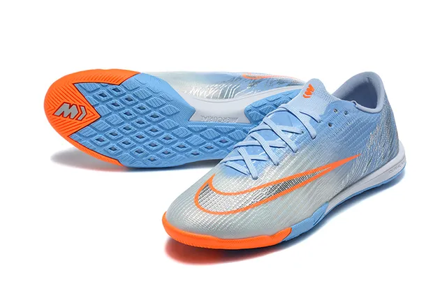Nike Mercurial Vapor Bleu Orange Basse Haut synthétique Texture gradient Chaussures de football indoor 6