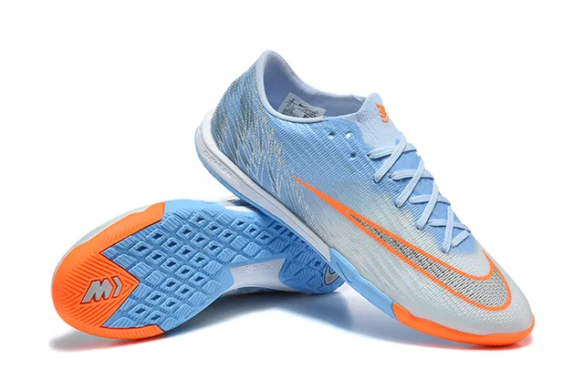 Nike Mercurial Vapor Bleu Orange Basse Haut synthétique Texture gradient Chaussures de football indoor 7