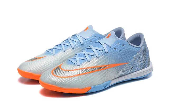 Nike Mercurial Vapor Bleu Orange Basse Haut synthétique Texture gradient Chaussures de football indoor 8