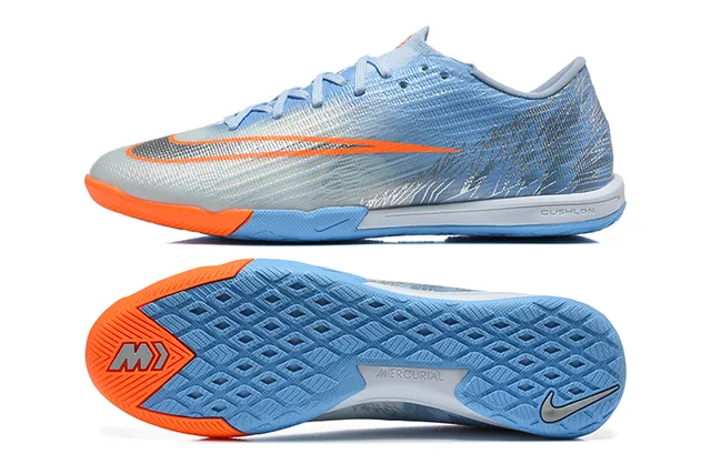 Nike Mercurial Vapor Bleu Orange Basse Haut synthétique Texture gradient Chaussures de football indoor 9