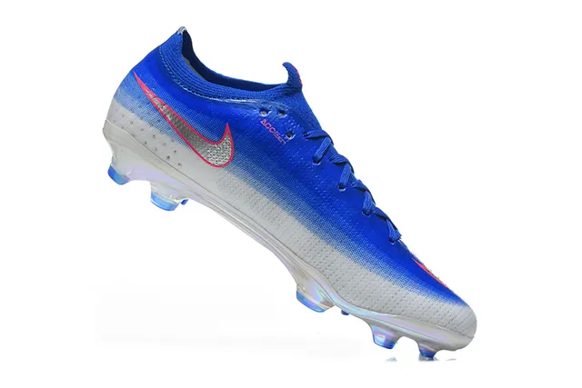 Nike Mercurial Vapor Blue Silver Flyknit Upper Iridescent Sole Firm-Ground Soccer Shoes 3