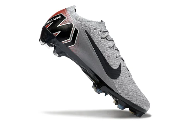 Nike Mercurial Vapor Gray Red Low-Cut Flyknit Upper Gradient Heel Firm-Ground Soccer Shoes 2