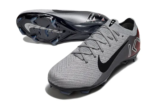 Nike Mercurial Vapor Gray Red Low-Cut Flyknit Upper Gradient Heel Firm-Ground Soccer Shoes 5