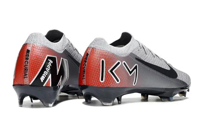 Nike Mercurial Vapor Gray Red Low-Cut Flyknit Upper Gradient Heel Firm-Ground Soccer Shoes 6