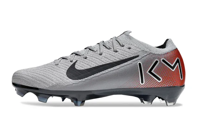Nike Mercurial Vapor Gray Red Low-Cut Flyknit Upper Gradient Heel Firm-Ground Soccer Shoes 8