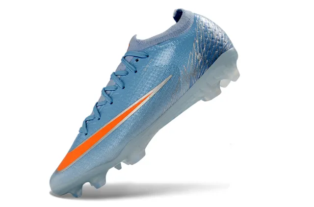 Nike Mercurial Vapor Light Blue Orange Firm-Ground Soccer Shoes 3