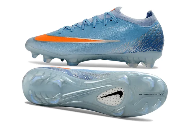 Nike Mercurial Vapor Light Blue Orange Firm-Ground Soccer Shoes 6