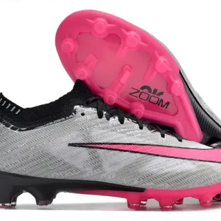 Nike Mercurial Vapor Silver Gray Black Pink Firm-Ground Soccer Shoes