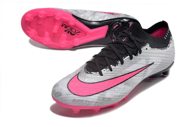 Nike Mercurial Vapor Silver Gray Black Pink Firm-Ground Soccer Shoes 3