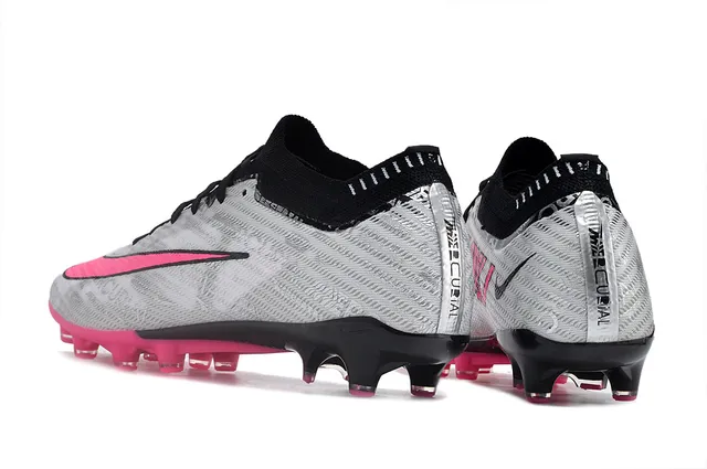 Nike Mercurial Vapor Silver Gray Black Pink Firm-Ground Soccer Shoes 4