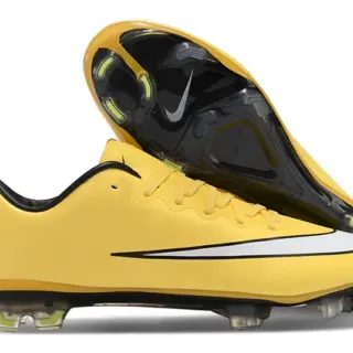 Nike Mercurial Vapor Yellow Black Firm-Ground Soccer Shoes