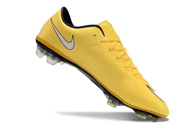 Nike Mercurial Vapor Yellow Black Firm-Ground Soccer Shoes 2