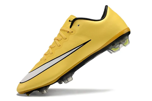 Nike Mercurial Vapor Yellow Black Firm-Ground Soccer Shoes 3