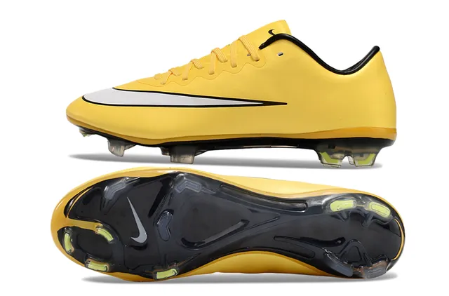 Nike Mercurial Vapor Yellow Black Firm-Ground Soccer Shoes 6