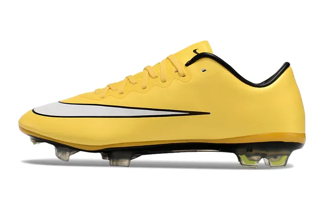 Nike Mercurial Vapor Yellow Black Firm-Ground Soccer Shoes 7