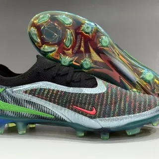 Nike Multicolor Black Flyknit Upper Iridescent Holographic Sole Firm-Ground Soccer Shoes