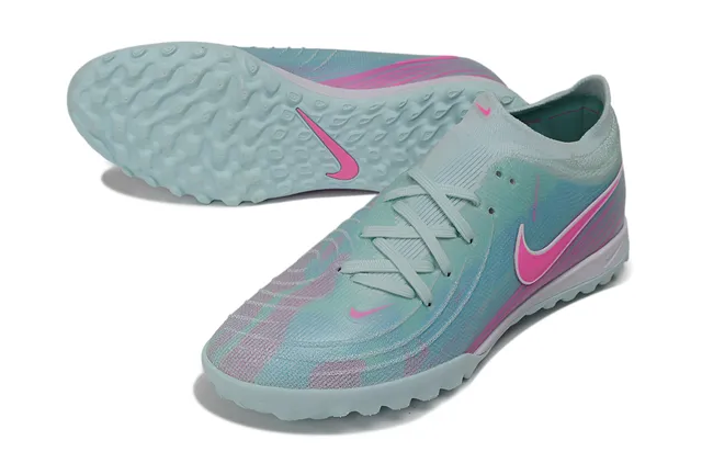 Nike Multicolor Pink Knit Upper Gradient Colorway Turf Soccer Shoes 4