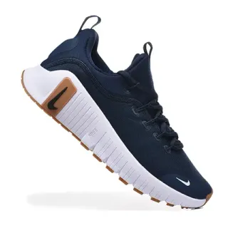 Nike Navy White Knit Upper Sculpted Ridged Midsole Lifestyle Sneakers